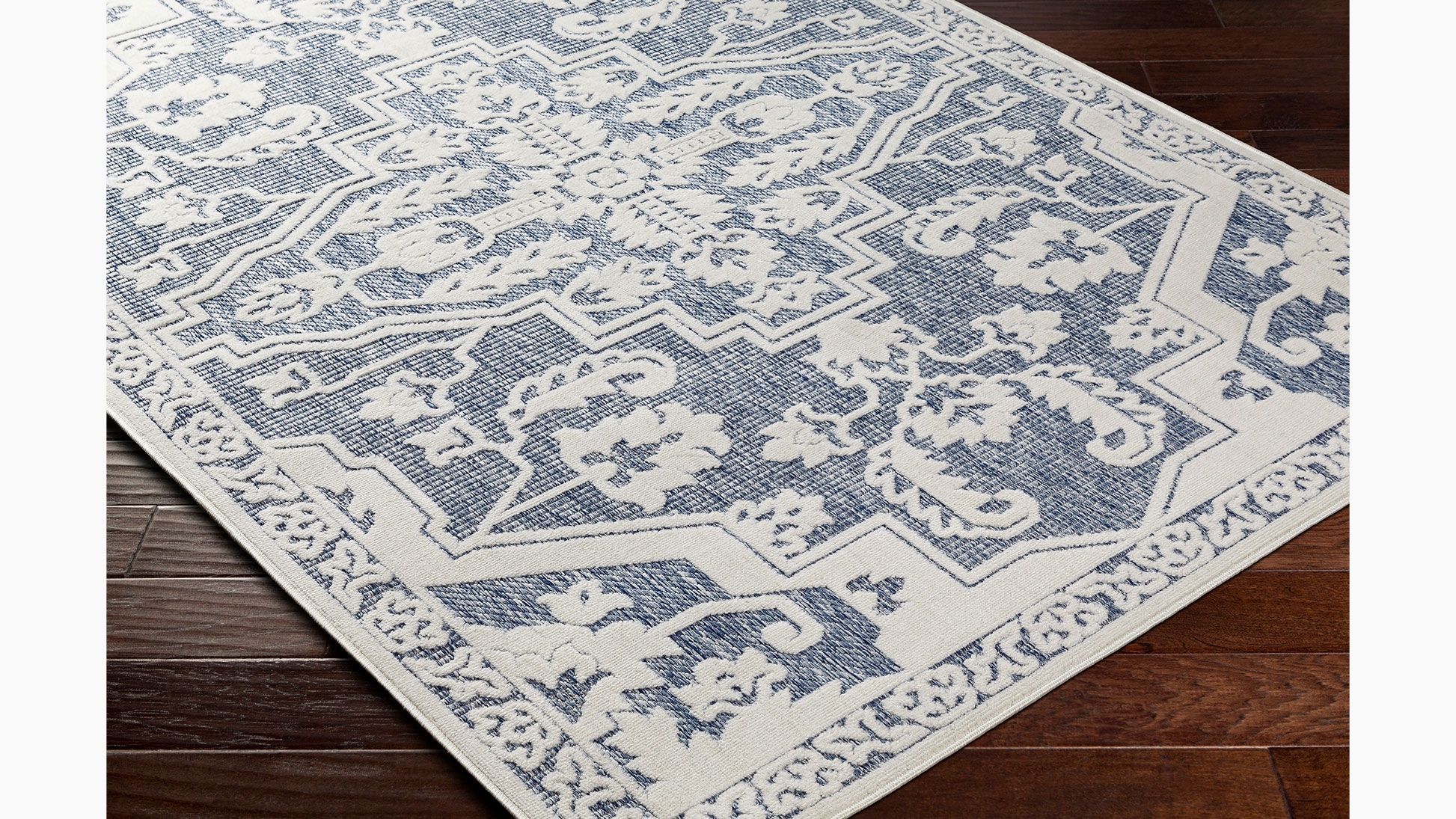 Florrie Outdoor Rug | 5'3'' x 7' | Blue Florrie - Image 4