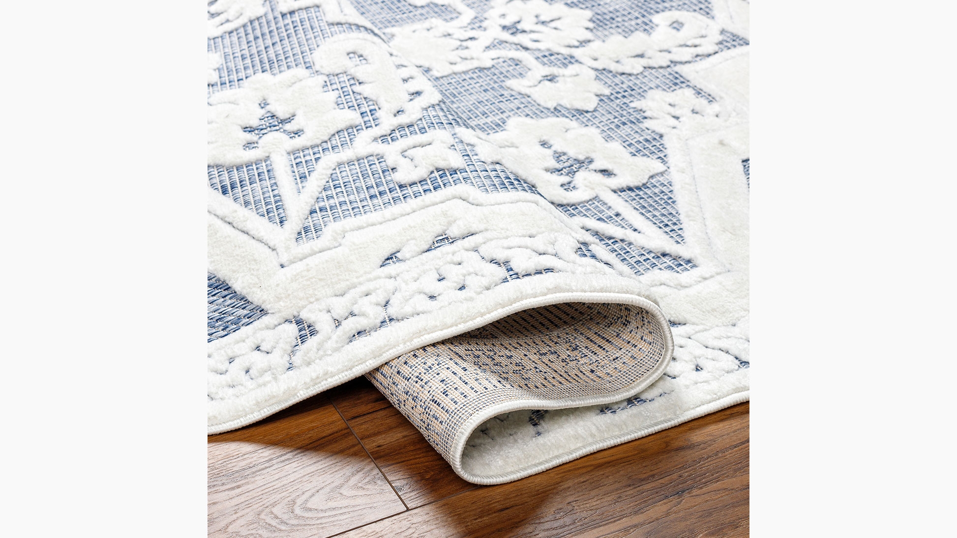 Florrie Outdoor Rug | 5'3'' x 7' | Blue Florrie - Image 2