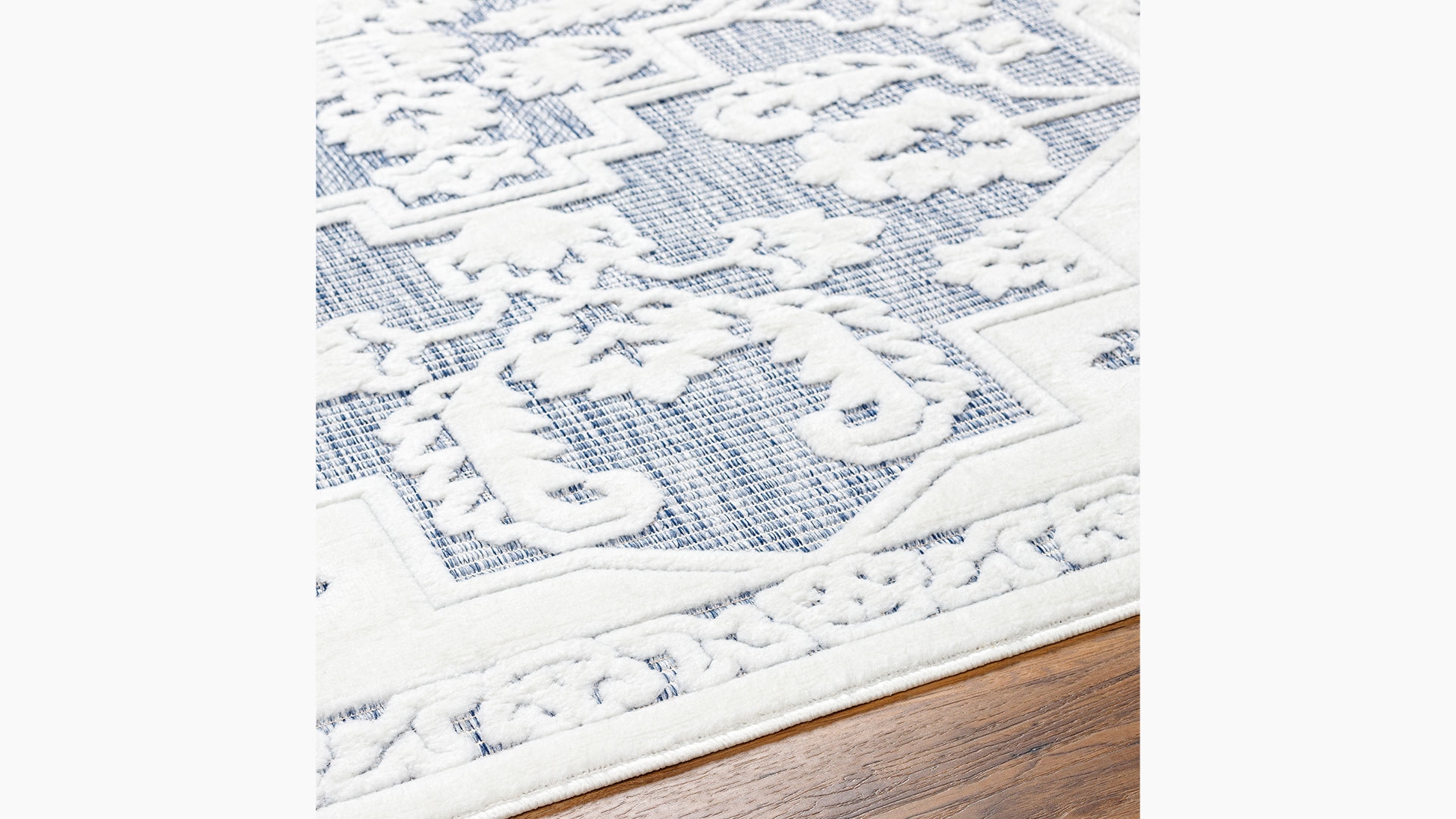 Florrie Outdoor Rug | 5'3'' x 7' | Blue Florrie - Image 1