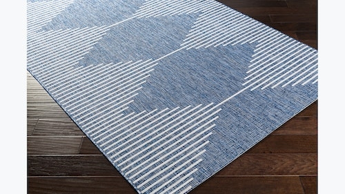 Stacked Outdoor Rug, Denim Stacked, 7'10" x 10'2" - Image 2