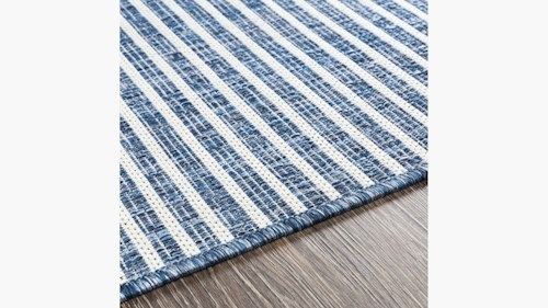 Stacked Outdoor Rug, Denim Stacked, 7'10" x 10'2" - Image 4