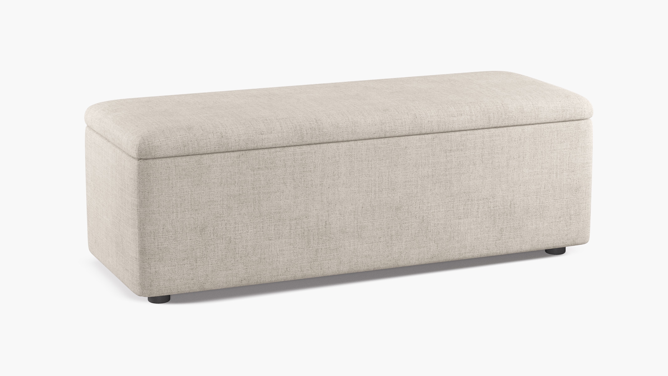 Classic Storage Bench, Creme Luxe Linen - Image 2