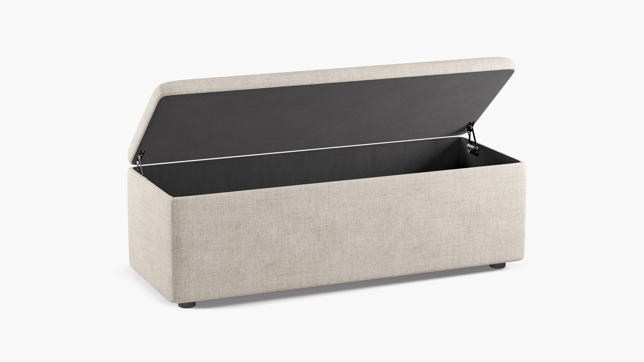 Classic Storage Bench, Creme Luxe Linen - Image 1