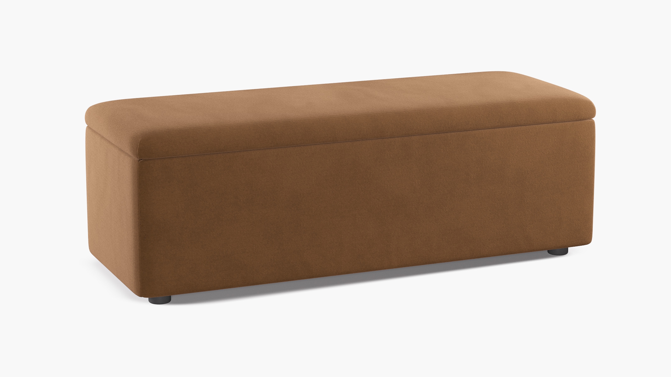 Classic Storage Bench, Nutmeg Luxe Velvet - Image 2