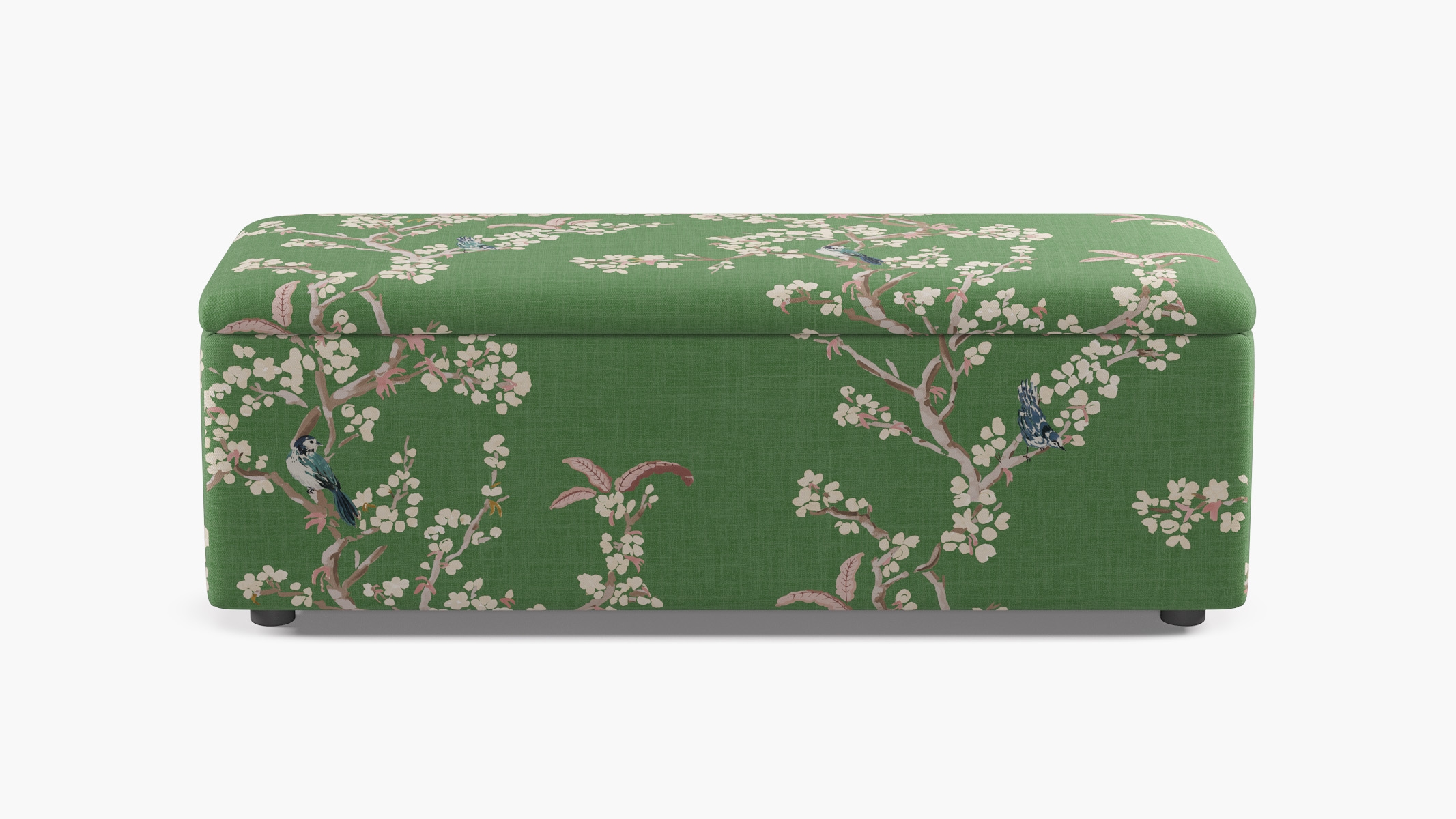 Classic Storage Bench, Jade Cherry Blossom - Image 0