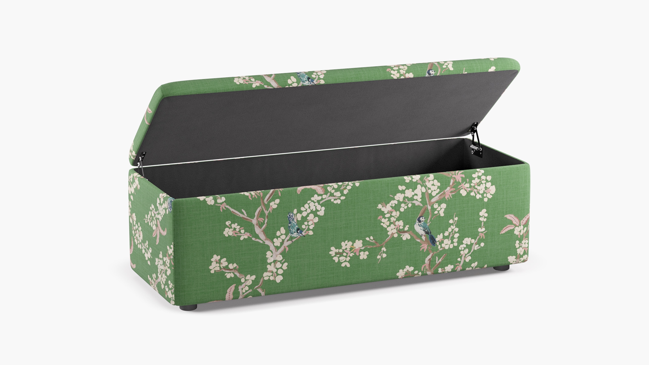 Classic Storage Bench, Jade Cherry Blossom - Image 2