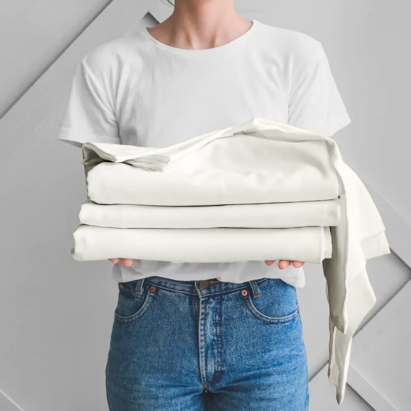 Egyptian Cotton Sheet Set By DreamFit | Twin | White - Image 0