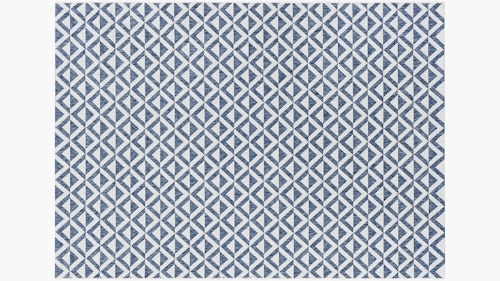 Deco Diamonds Outdoor Rug | 5'3 x 7'7 | Blue Deco Diamonds - Image 0