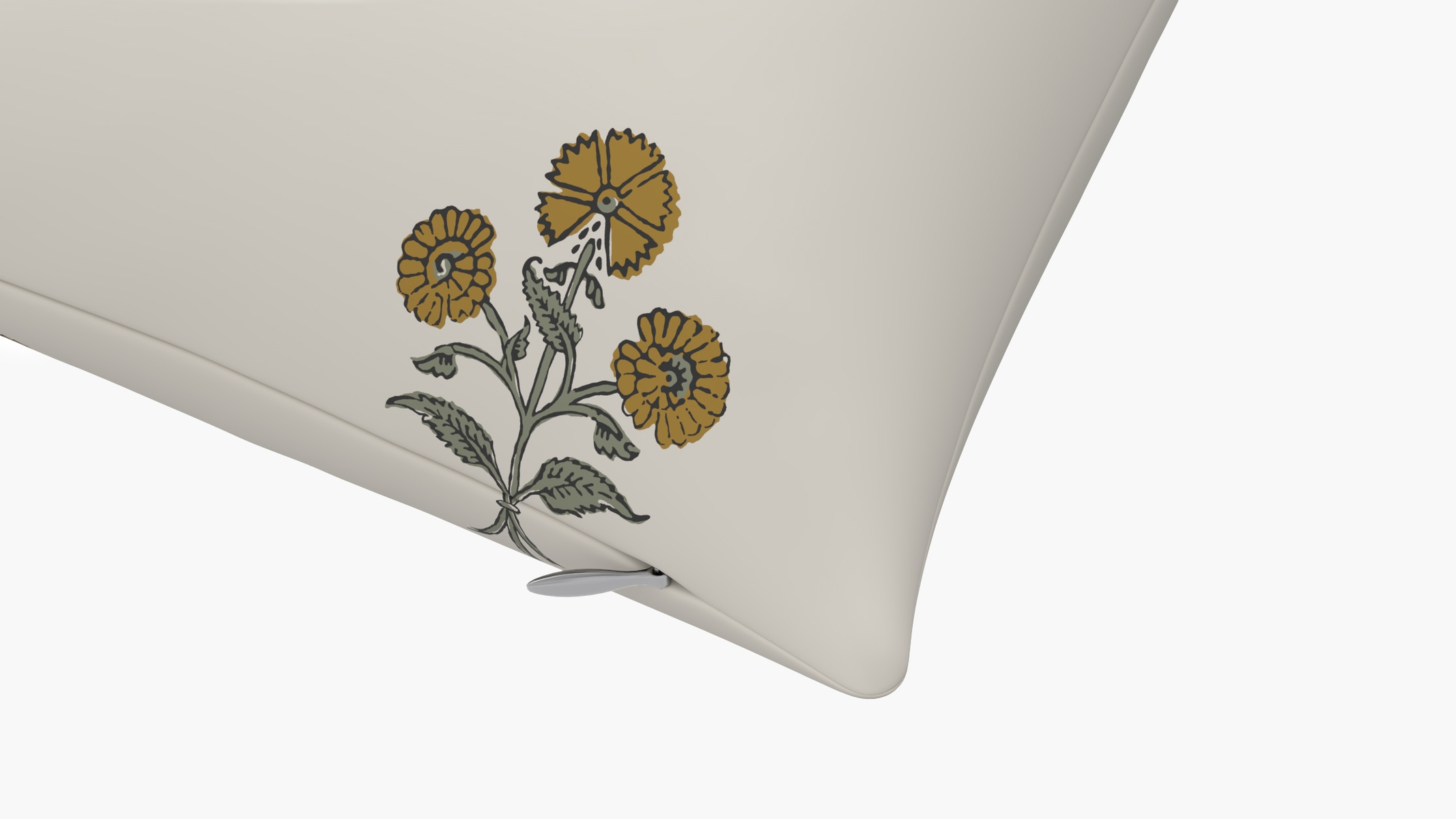 Throw Pillow 18", Marigold Delphine, 18" x 18" - Image 1