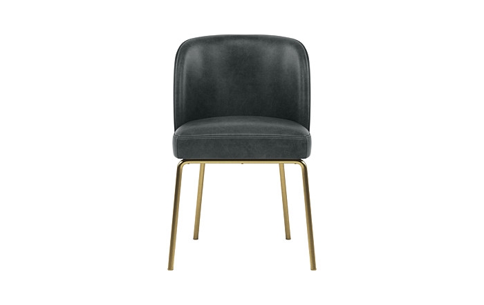 Graham Leather Metal Framed Upholstered Chair - Image 0