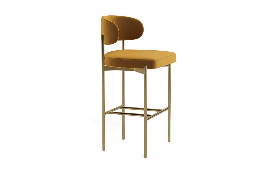 Hollis Metal Framed Upholstered Bar Stool - Image 4