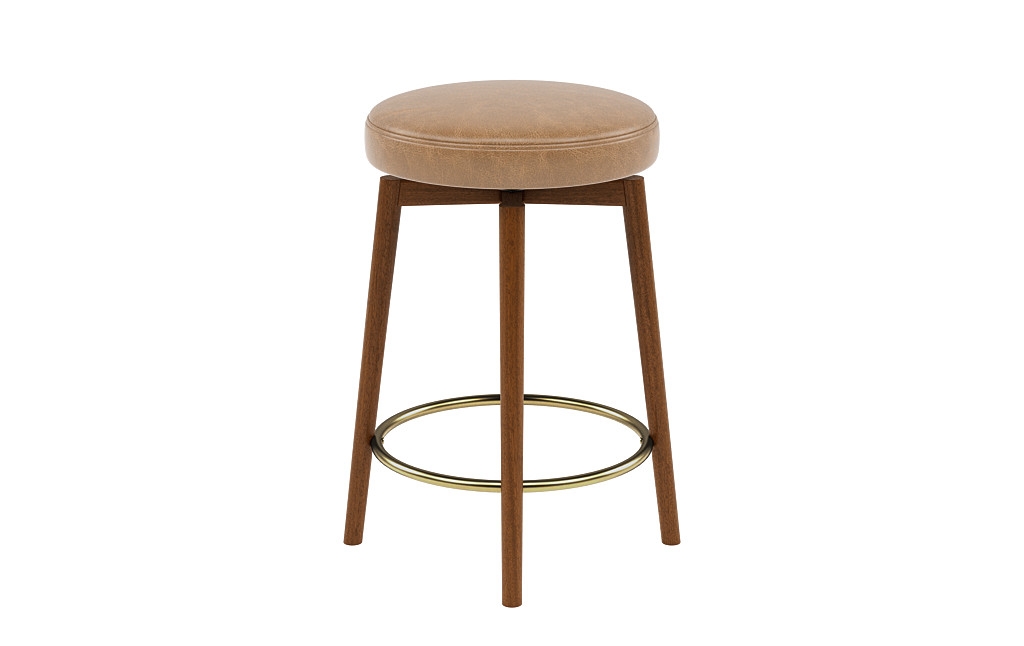 Caspine Leather Upholstered Counter Stool - Image 4