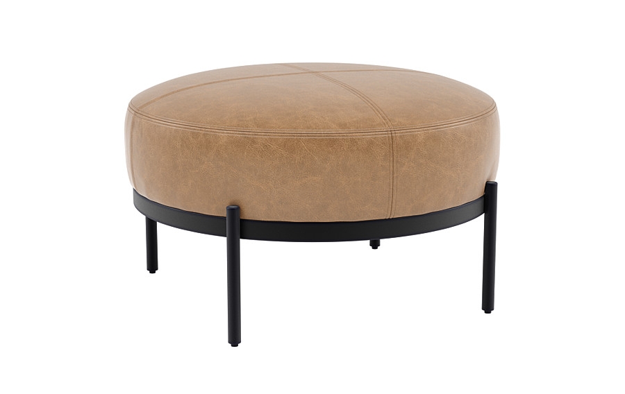 Kyle Round Stool Ottoman - Image 1