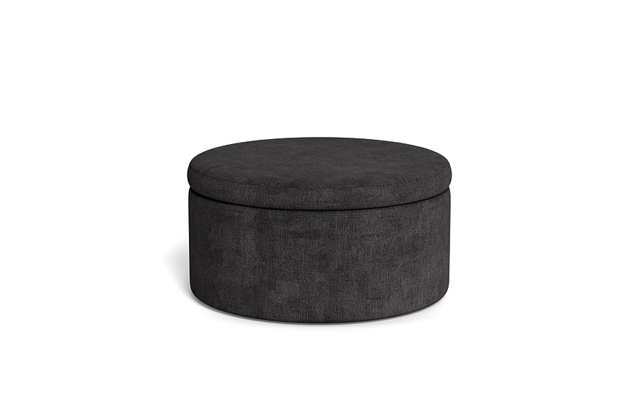 Colten Round Storage Coffee Table Ottoman - Image 2