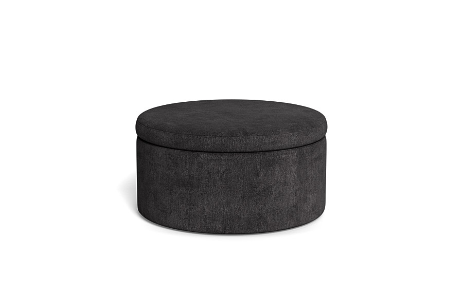 Colten Round Storage Coffee Table Ottoman - Image 1