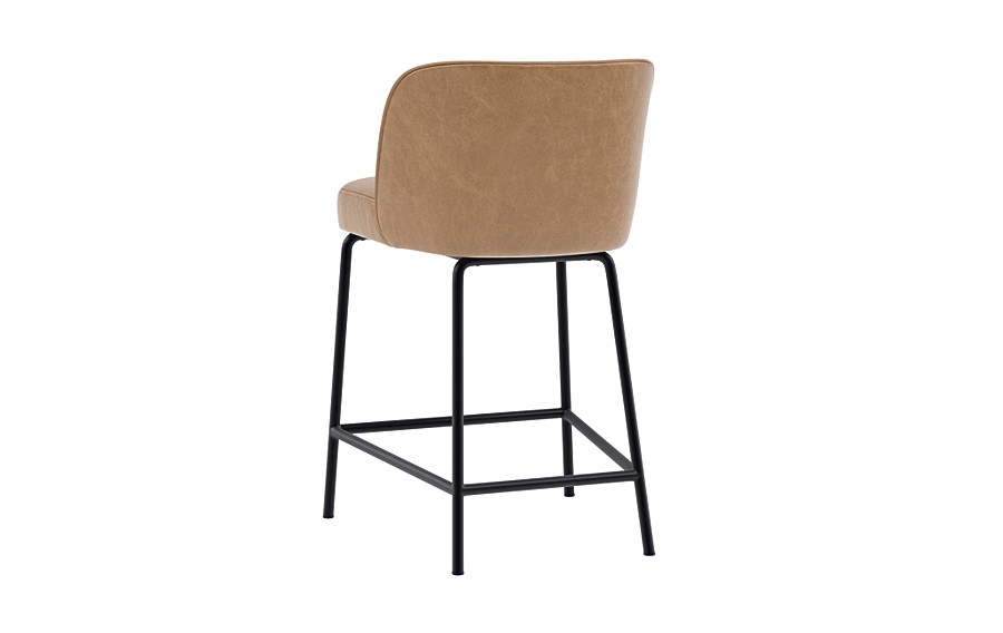 Graham Leather Metal Framed Upholstered Counter Stool - Image 2