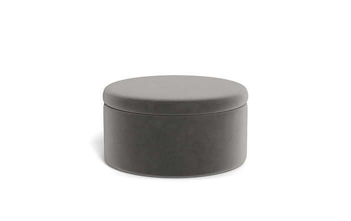 Colten Round Storage Coffee Table Ottoman - Image 3