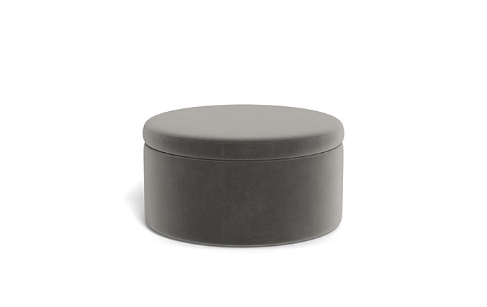 Colten Round Storage Coffee Table Ottoman - Image 1
