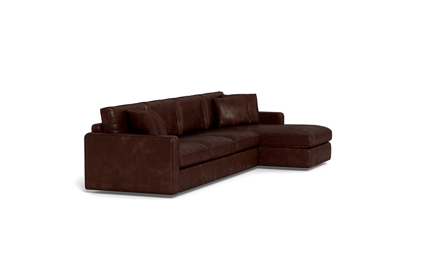 James Leather 4-Seat Right Chaise Sectional - Image 4