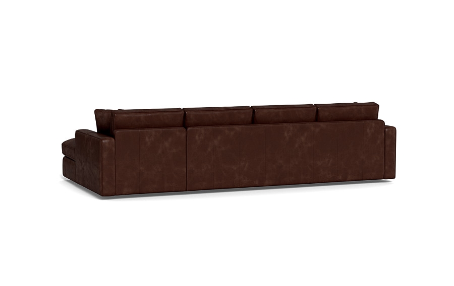 James Leather 4-Seat Right Chaise Sectional - Image 3