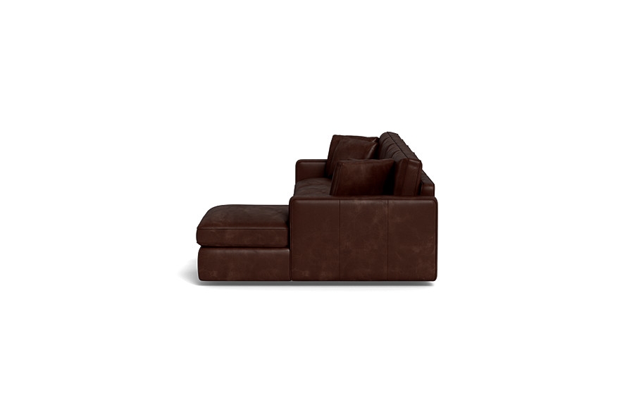 James Leather 4-Seat Right Chaise Sectional - Image 1