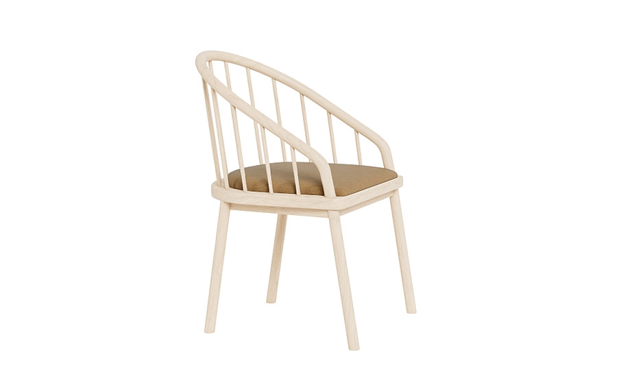 Alten Wood Framed Upholstered Seat Chair - Image 4