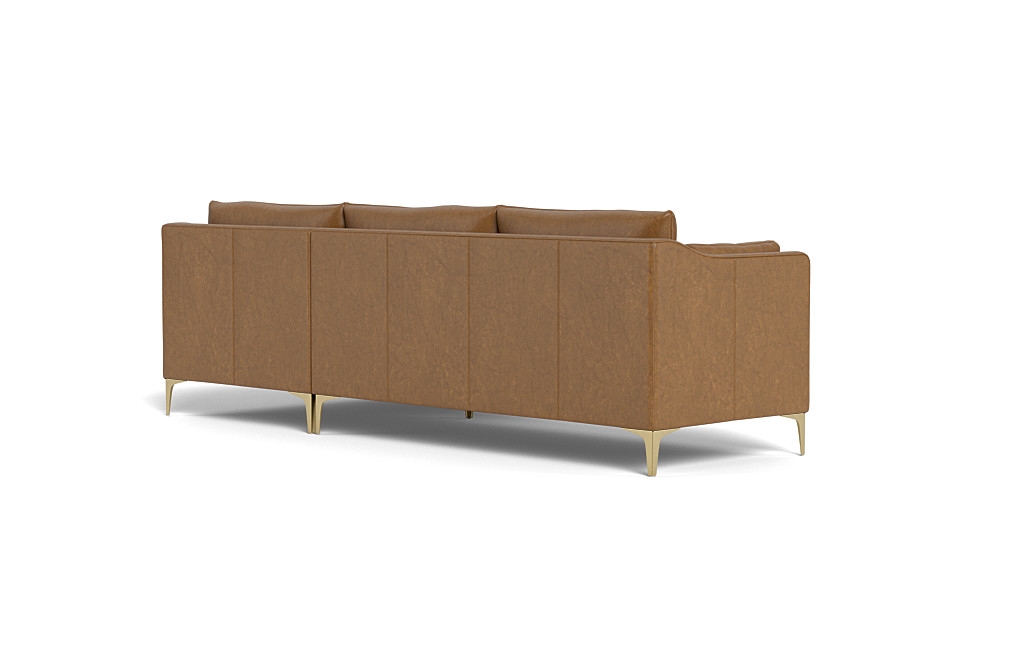Caitlin Leather Right Chaise Sectional - Image 2