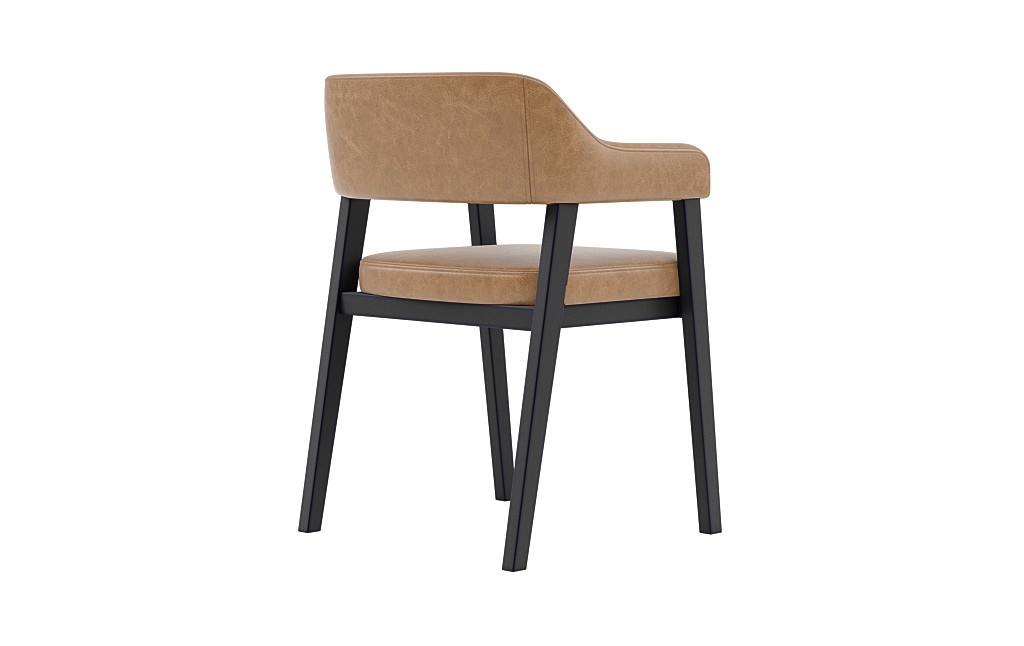 Selene Wood Framed Leather Upholstered Chair - Image 2