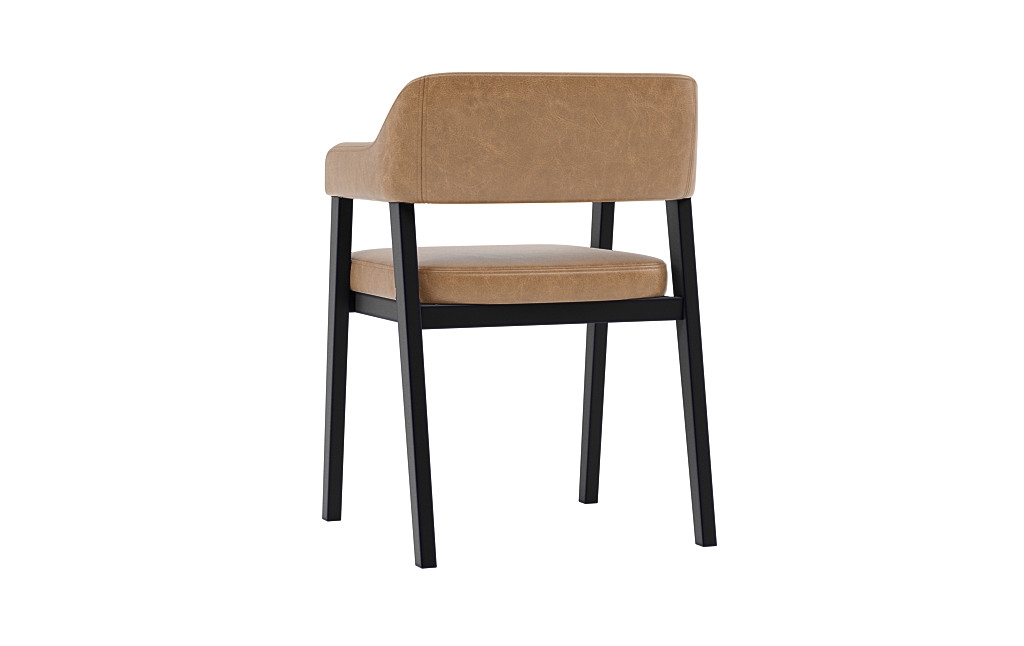Selene Wood Framed Leather Upholstered Chair - Image 4