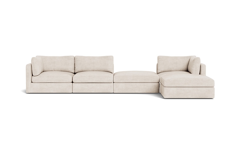 Tatum Modular Chaise Sectional with Open Ottoman - Image 1
