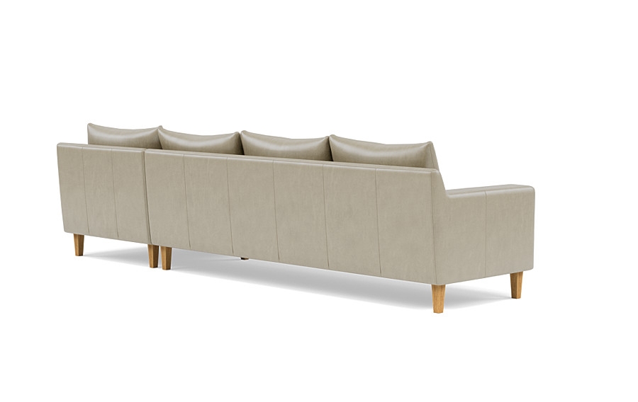 Sloan Leather 4-Seat Right Chaise Sectional - Image 3
