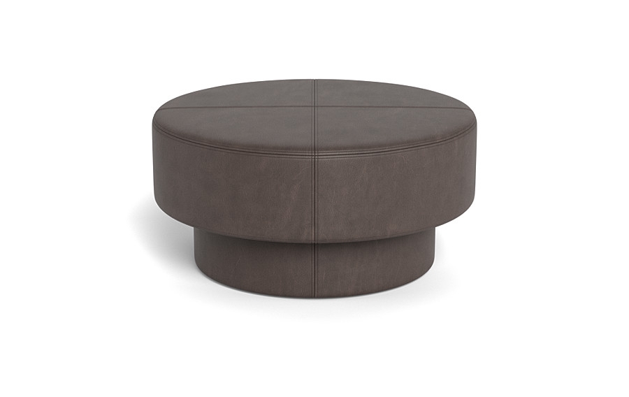 Benson Leather Footed Round - Image 0