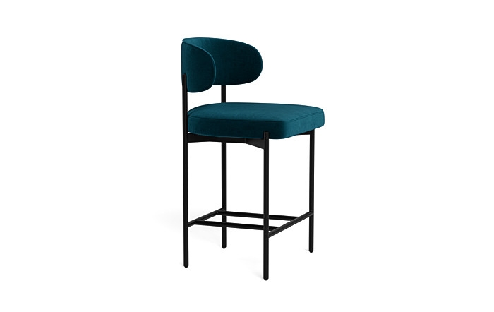 Hollis Metal Framed Upholstered Counter Stool - Image 4