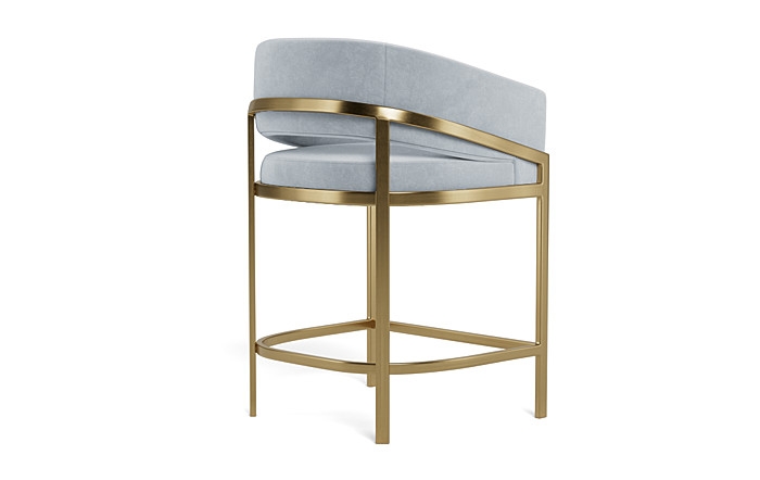 Mina Metal Framed Upholstered Stool - Image 3