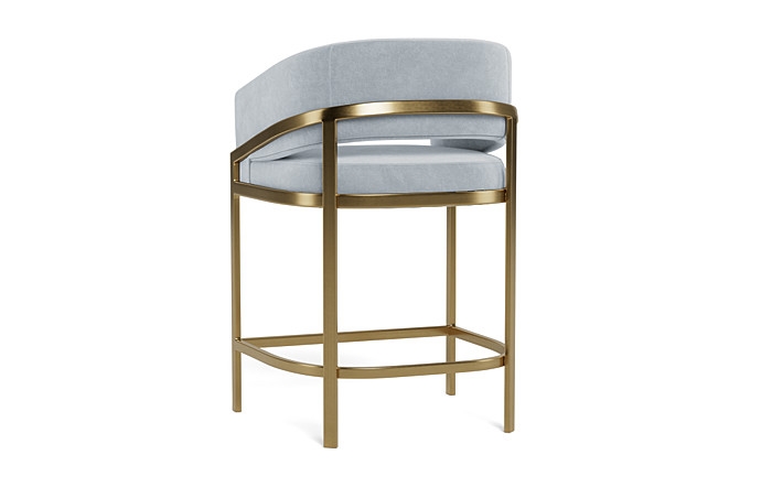 Mina Metal Framed Upholstered Stool - Image 4