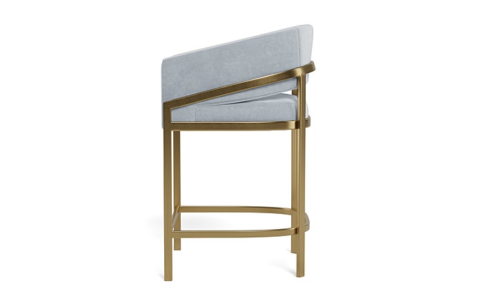 Mina Metal Framed Upholstered Stool - Image 1