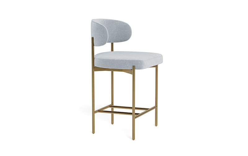 Hollis Metal Framed Upholstered Counter Stool - Image 1