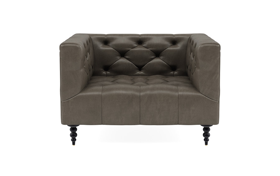 Ms. Chesterfield Leather Accent Chair - Image 0