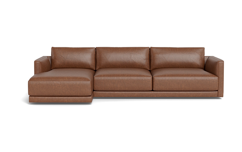 Lukas Leather 3-Seat Left Chaise Sectional - Image 0