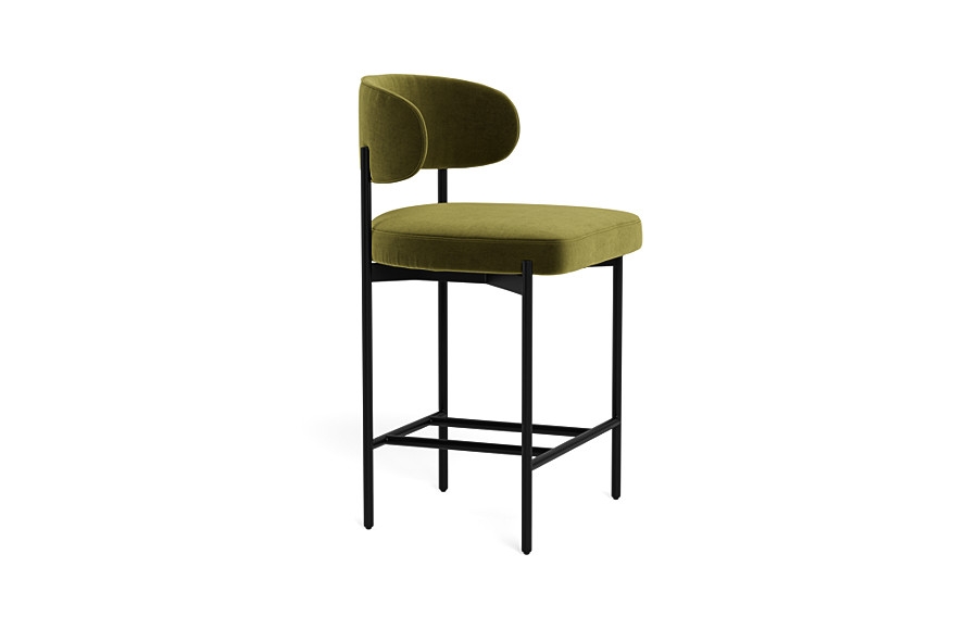 Hollis Metal Framed Upholstered Counter Stool - Image 1