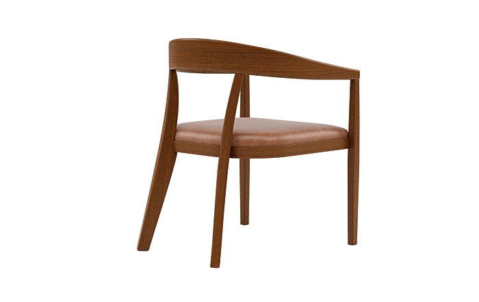 Monroe Leather Wood Framed Upholstered Chair - Image 5