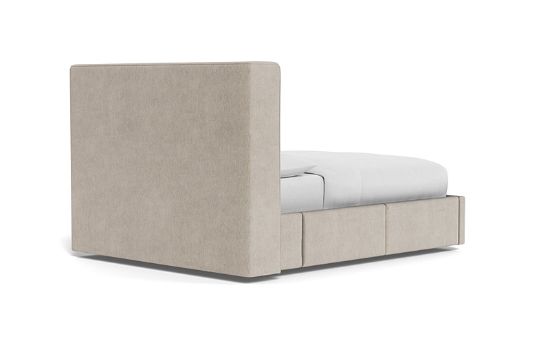 Graham Upholstered Queen Bed with Storage | 55" Headboard | Decide Later fabric - Image 2