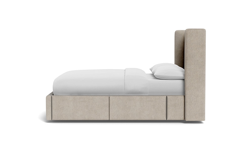 Graham Upholstered Queen Bed with Storage | 55" Headboard | Decide Later fabric - Image 4