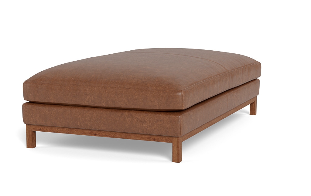 Jasper Leather Ottoman - Image 2