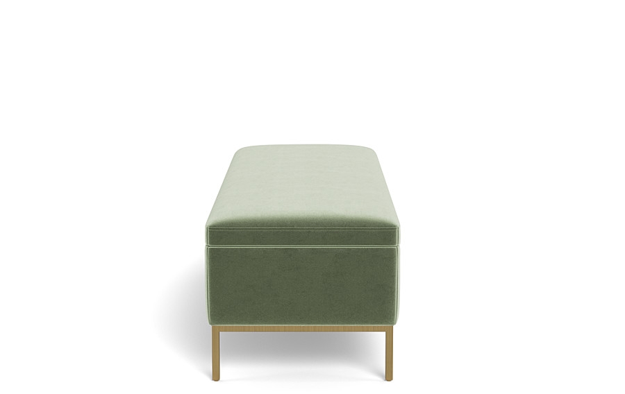 Miller Storage Bench | Celdadon Performance Velvet | Matte Brass | 60" - Image 2