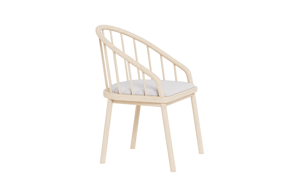 Alten Wood Framed Upholstered Seat Chair - Image 3
