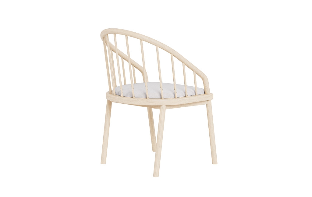 Alten Wood Framed Upholstered Seat Chair - Image 4