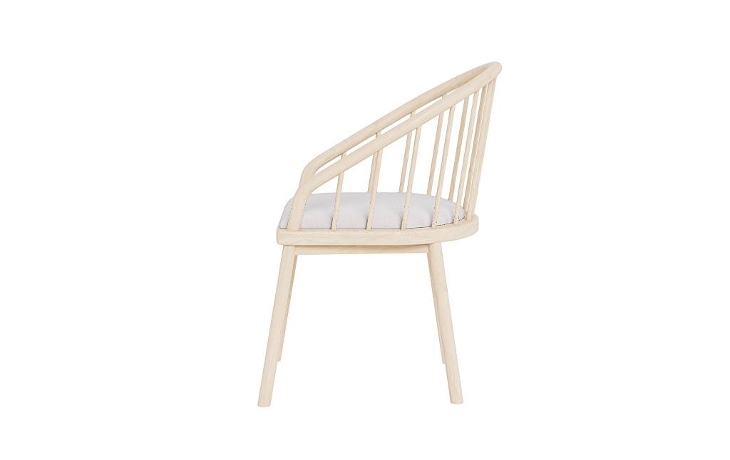 Alten Wood Framed Upholstered Seat Chair - Image 1