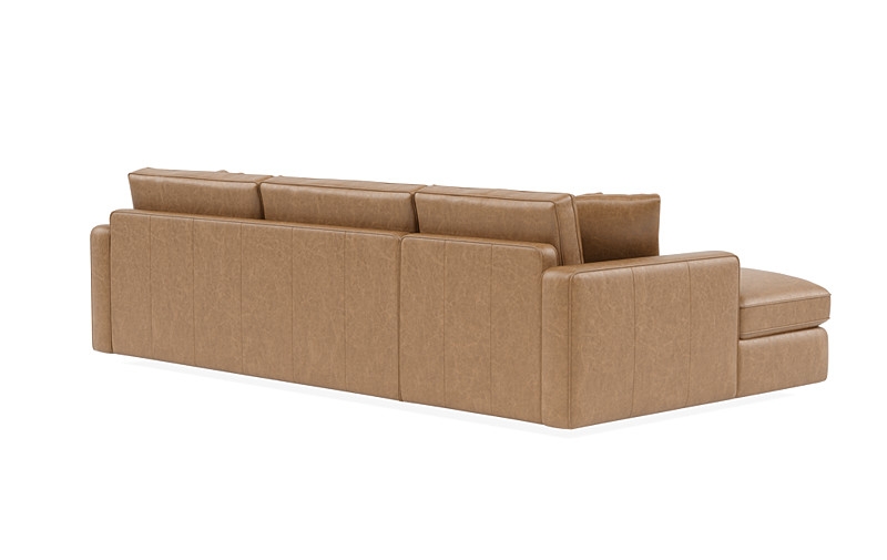 James Leather 3-Seat Left Chaise Sectional - Image 4