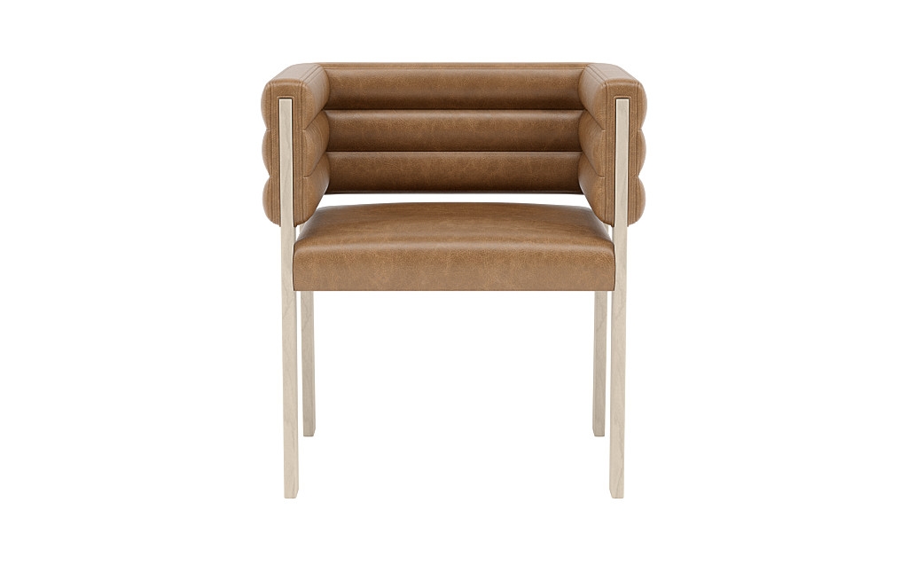 Nora Leather Upholstered Wood Framed Chair - Image 0